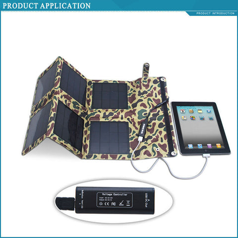 18W multi-functional foldable solar panel charger power bank for outdoor usage/hiking/camping